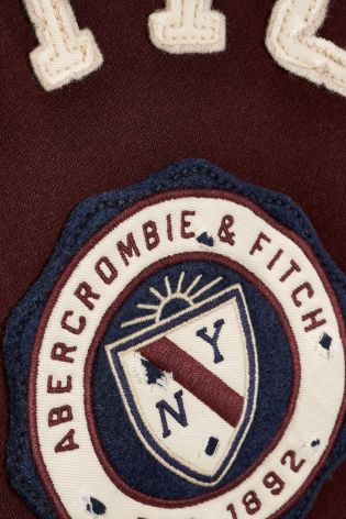 Burgundy Abercrombie & Fitch Logo T-Shirt